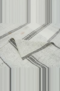 Minimalist Decor Turkish Cotton Kilim Rug 7x9  216,270 - Grey Turkish Rug  $i