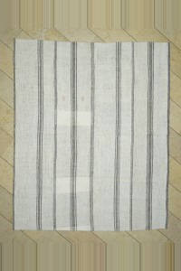 Grey Turkish Rug Minimalist Decor Turkish Cotton Kilim Rug 7x9  216,270