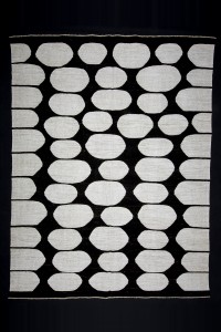 Turkish Hemp Rug Modern Black And White Hemp Kilim rug 8x10 Feet  243,316