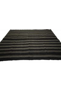 Modern Black And White Turkish Kilim rug 6x8 Feet  184,253 - Goat Hair Rug  $i