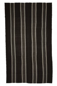 Goat Hair Rug Modern Black And White Turkish Kilim rug 7x12 Feet  215,370
