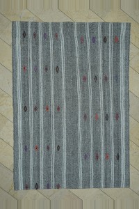 Modern Turkish Grey Rug 6x9 Feet 184,263 - Grey Turkish Rug  $i