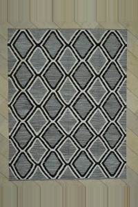 Grey Turkish Rug Modern Turkish Hemp Rug 8x10 Feet 246,316