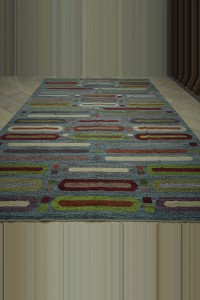 Modern Vintage Turkish Flat Weave Kilim Rug 9x12 Feet 282,375 - Grey Turkish Rug $i