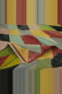 Multi Colors Turkish Kilim Rug 7x9 Feet 218,276 - Turkish Kilim Rug  $i