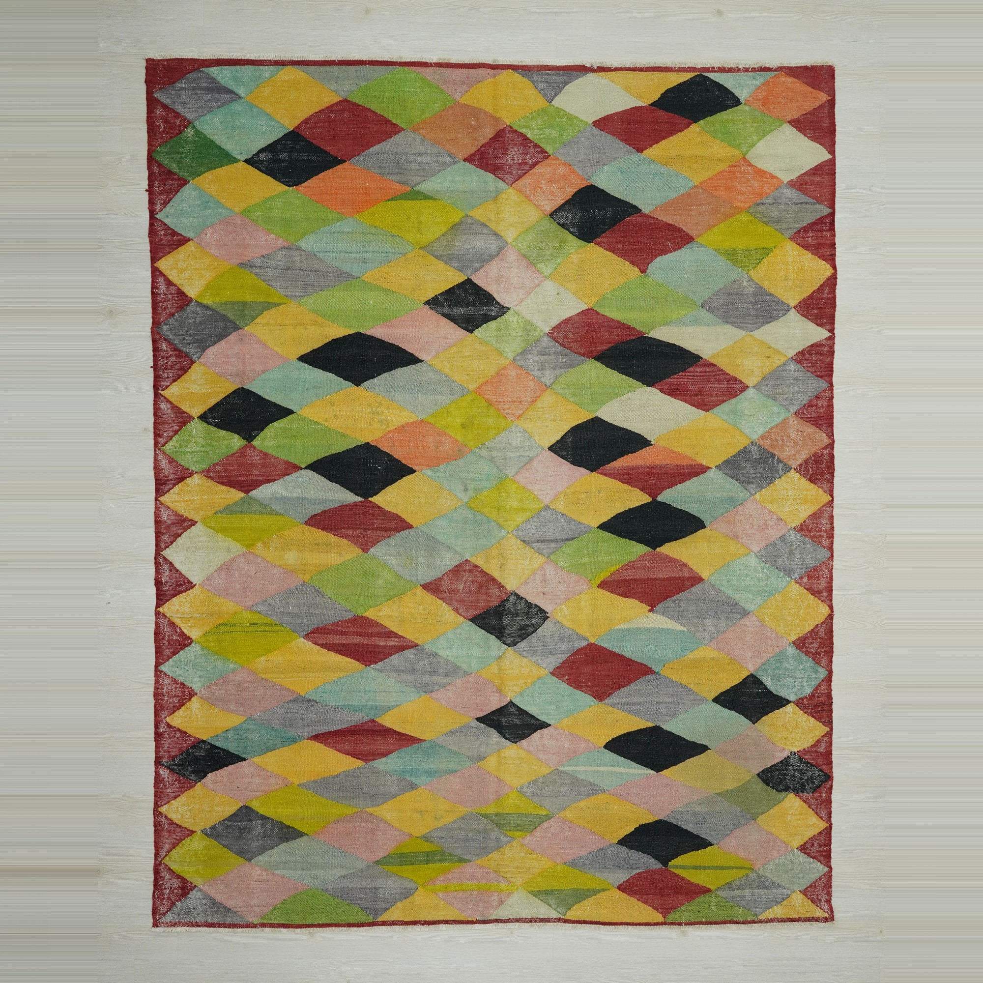 Multi Colors Turkish Kilim Rug 7x9 Feet 218,276 - Turkish Kilim Rug