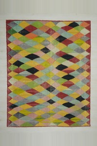 Turkish Kilim Rug Multi Colors Turkish Kilim Rug 7x9 Feet 218,276