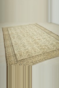 Natural Beige Brown Turkish Carpet Rug 7x10 Feet 216,312 - Oushak Rug $i