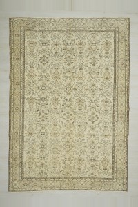 Natural Beige Brown Turkish Carpet Rug 7x10 Feet 216,312 - Oushak Rug $i