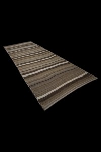 Natural Brown Flat Weave Kilim Rug 6x12 Feet  164,380 - Turkish Natural Rug  $i