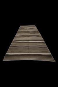 Natural Brown Flat Weave Kilim Rug 6x12 Feet  164,380 - Turkish Natural Rug  $i