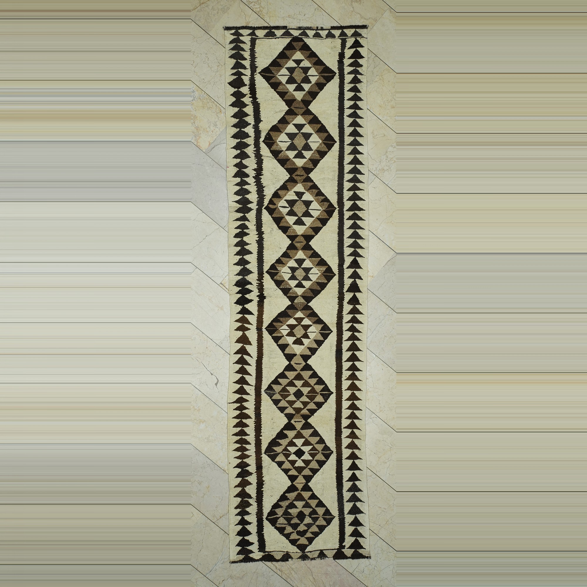 Natural Turkish Runner Rug 3x11 Feet 90,343 - Turkish Rug Runner