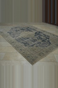 Navy Blue Persian Pattern Turkish Rug 7x10 Feet 195,289 - Oushak Rug $i