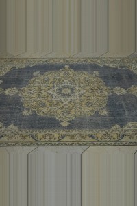 Navy Turkish Area Rug 5x9 Feet 165,280 - Oushak Rug $i