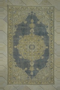 Navy Turkish Area Rug 5x9 Feet 165,280 - Oushak Rug $i