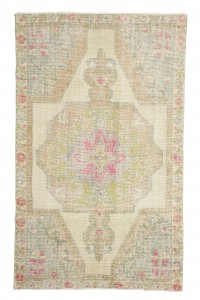Turkish Carpet Rug Neutral Oushak Rug 4x7 Feet 121,198
