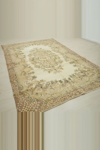 Neutral Oushak Rug 6x10 Feet 186,290 - Oushak Rug $i