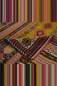 Nineteen Century Antique Bayburt Kilim Rug 5x11 155,343 - Turkish Kilim Rug  $i