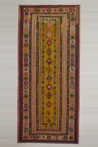 Turkish Kilim Rug Nineteen Century Antique Bayburt Kilim Rug 5x11 155,343