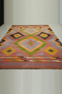 Nineteen Century Antique Eskisehir Kilim Rug 7x10 224,298 - Turkish Kilim Rug  $i