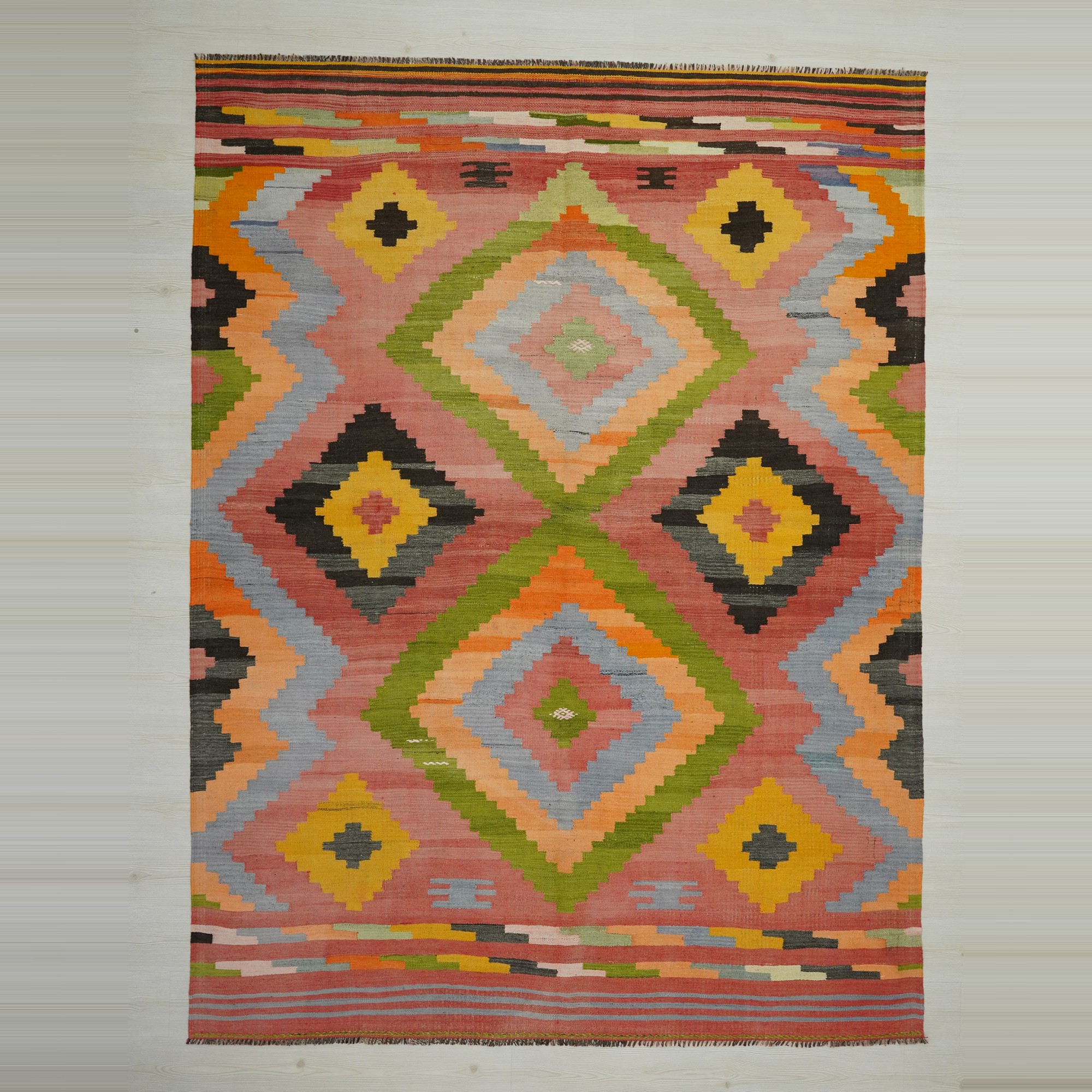 Nineteen Century Antique Eskisehir Kilim Rug 7x10 224,298 - Turkish Kilim Rug