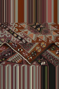 Nineteen Century Antique Kayseri Kilim Rug 6x12 183,378 - Turkish Kilim Rug  $i