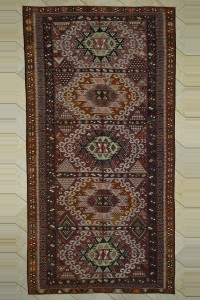 Turkish Kilim Rug Nineteen Century Antique Kayseri Kilim Rug 6x12 183,378