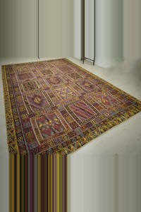 Nineteen Century Antique Sivas Zara Kilim Rug 290,396 - Turkish Kilim Rug  $i