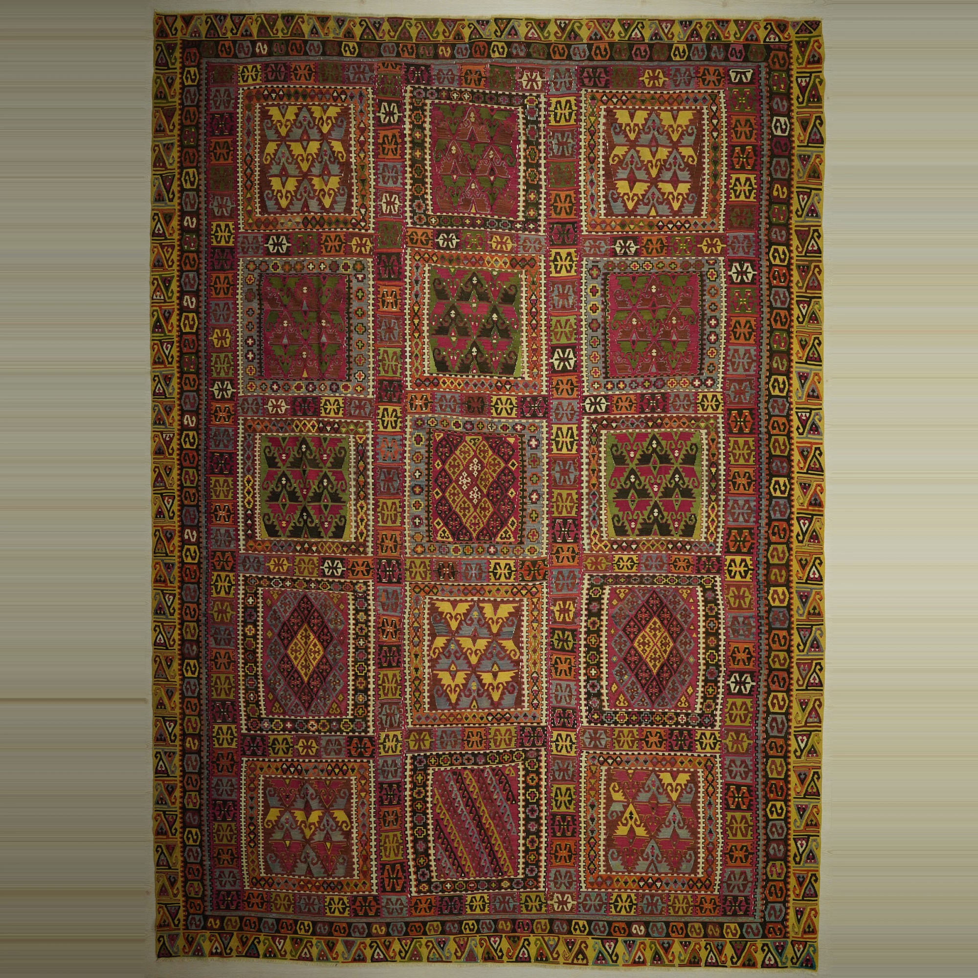 Nineteen Century Antique Sivas Zara Kilim Rug 290,396 - Turkish Kilim Rug