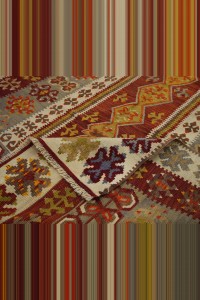 Nineteen Century Antique Turkish Yahyali Kilim 4x7  122,208 - Turkish Kilim Rug  $i