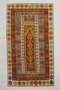 Turkish Kilim Rug Nineteen Century Antique Turkish Yahyali Kilim 4x7  122,208