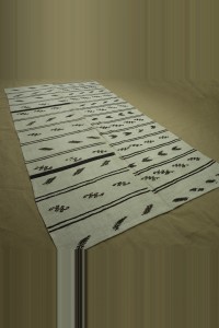 Nomad Symbols on Hemp Kilim Rug 7x12 Feet 204,365 - Turkish Hemp Rug $i