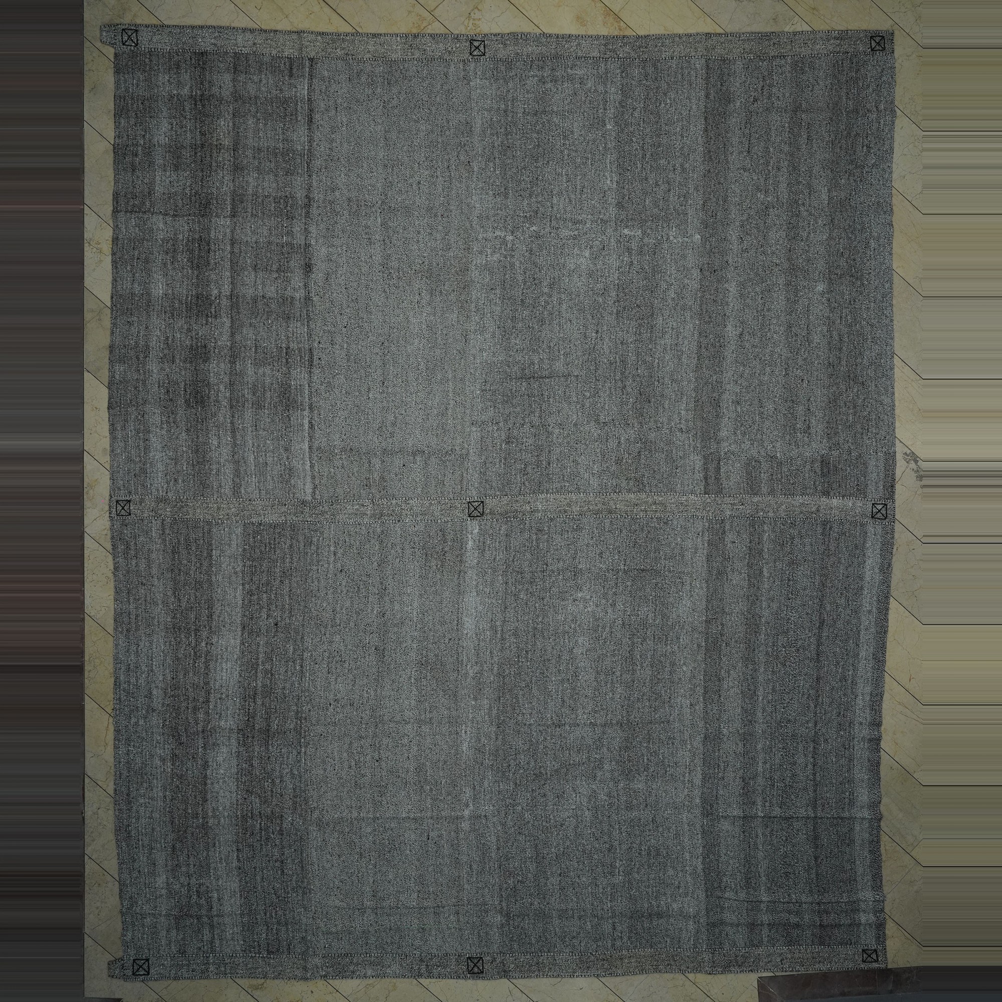 Nomadic Tent,Turkish Oversize Gray Rug 13x16 Feet 386,470 - Grey Turkish Rug