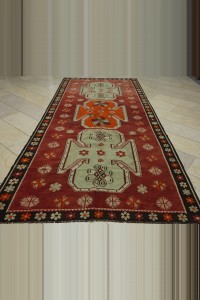 Old Antique Kars Kilim Rug 6x12 166,362 - Turkish Kilim Rug  $i