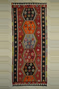 Turkish Kilim Rug Old Antique Kayseri Kilim Rug 6x15 188,442