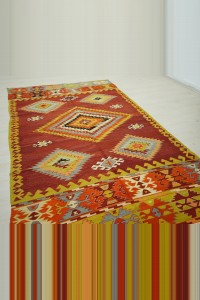 Old Antique Turkish Denizli Cal Kilim Rug. 166,288 - Turkish Kilim Rug  $i