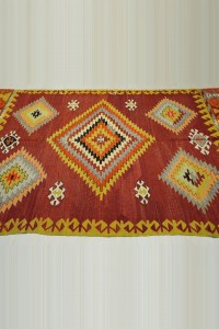 Old Antique Turkish Denizli Cal Kilim Rug. 166,288 - Turkish Kilim Rug  $i