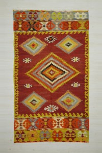 Turkish Kilim Rug Old Antique Turkish Denizli Cal Kilim Rug. 166,288