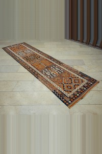 Old Turkish Kilim Rug Runner 3x11 Feet 92,324 - Turkish Rug Runner $i