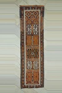 Old Turkish Kilim Rug Runner 3x11 Feet 92,324 - Turkish Rug Runner $i