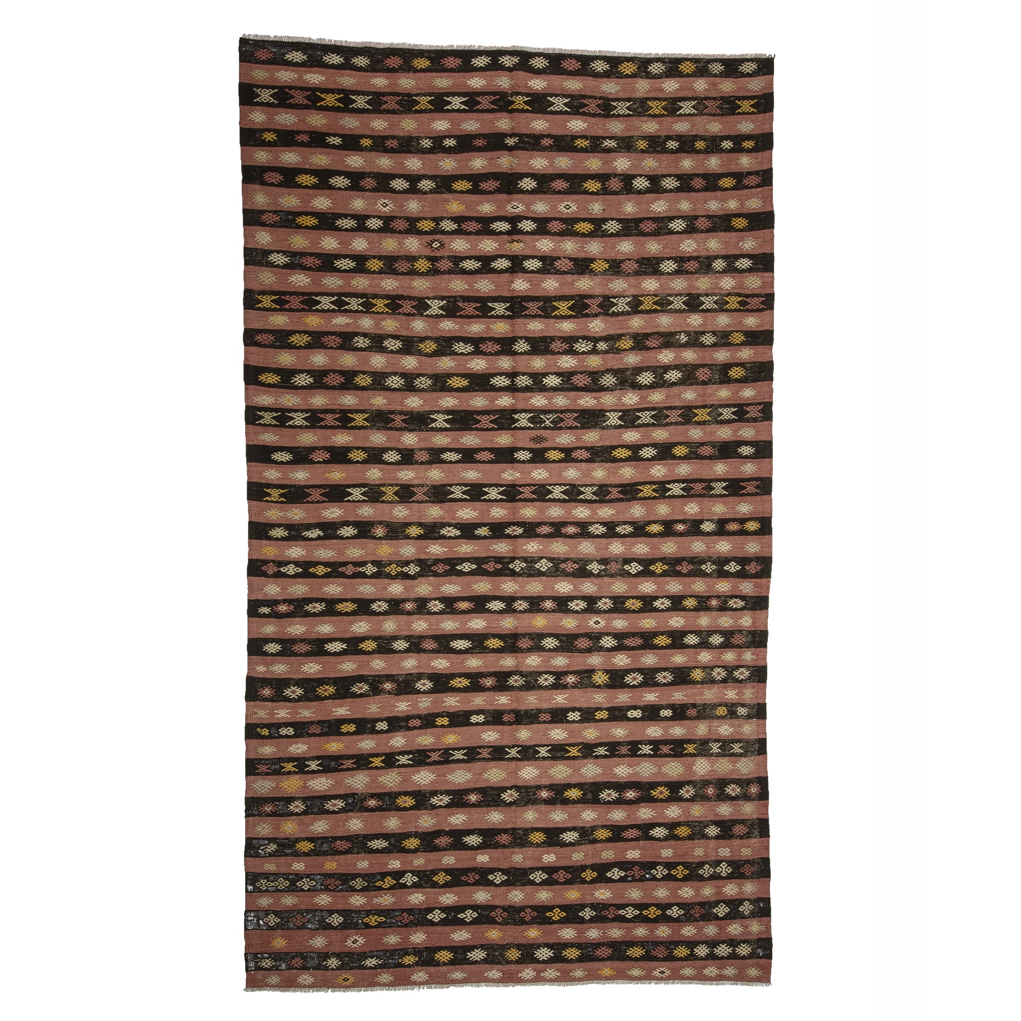 Old Turkish Striped Kilim Rug 6x10 177,314 - Turkish Kilim Rug