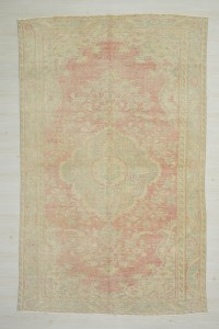 Old Vintage Oushak Rug 6x10 180,289 - Oushak Rug $i