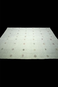 One of a Kind Embrodiery Turkish Kilim Rug 7x10 Feet 204,301 - Turkish Natural Rug $i