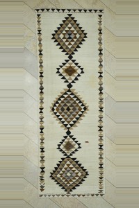 Turkish Rug Runner Organic Kilim Runner Rug 4x11 Feet 123,343