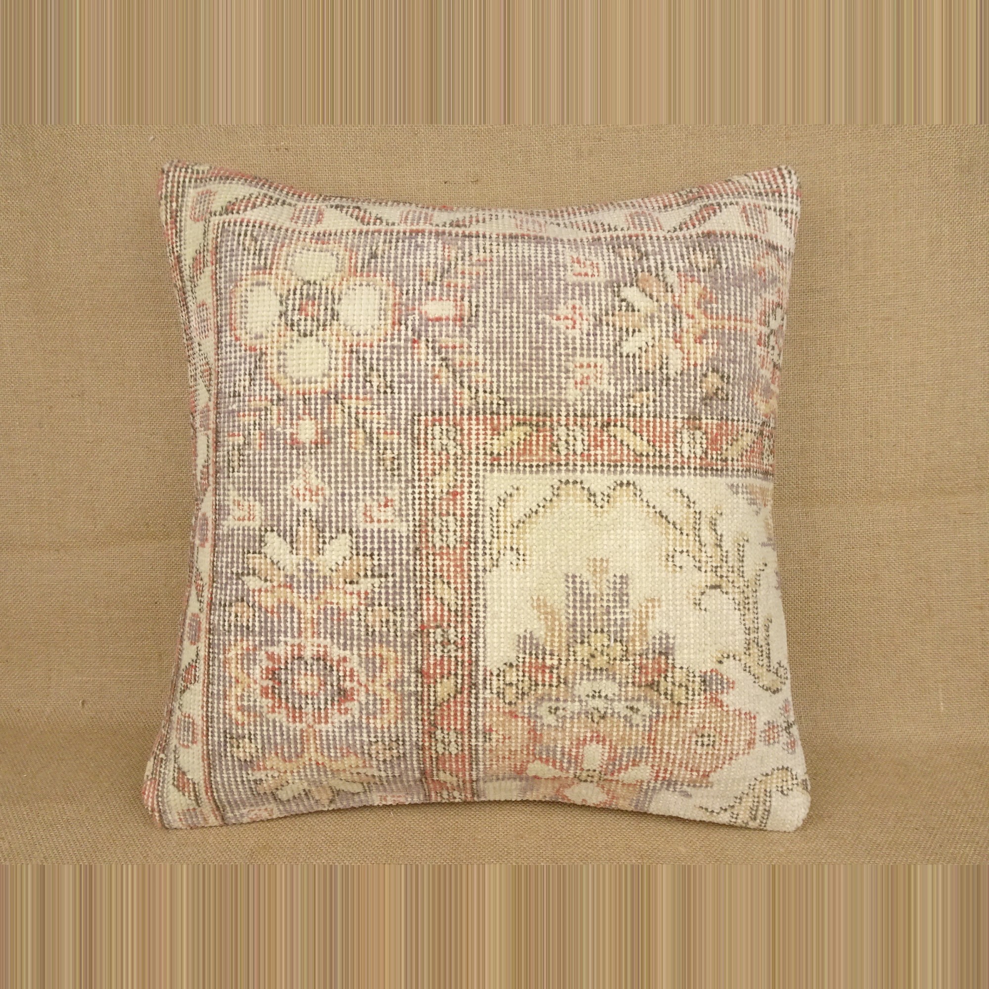 Oushak Carpet Rug Pillow Cover,20'x20' inch 50,50 - Turkish Kilim Pillow
