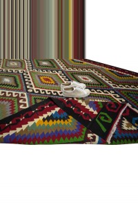 Oushak Flat Weave Kilim Rug 6x10 Feet 188,309 - Turkish Kilim Rug  $i