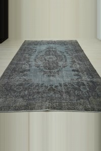 Overdyed Gray Turkish Rug 7x10 Feet 197,313 - Oushak Rug $i