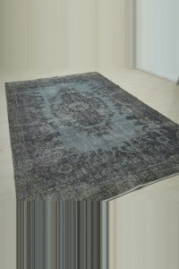 Overdyed Gray Turkish Rug 7x10 Feet 197,313 - Oushak Rug $i