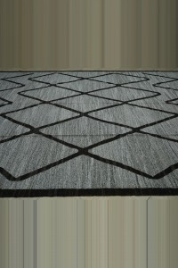 Oversize 11x14 Feet Geometric Motif Kilim Rug 330,426 - Grey Turkish Rug  $i