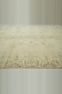 Oversize Blue Beige Oushak Carpet Rug 9x12 Feet 260,366 - Oushak Rug $i